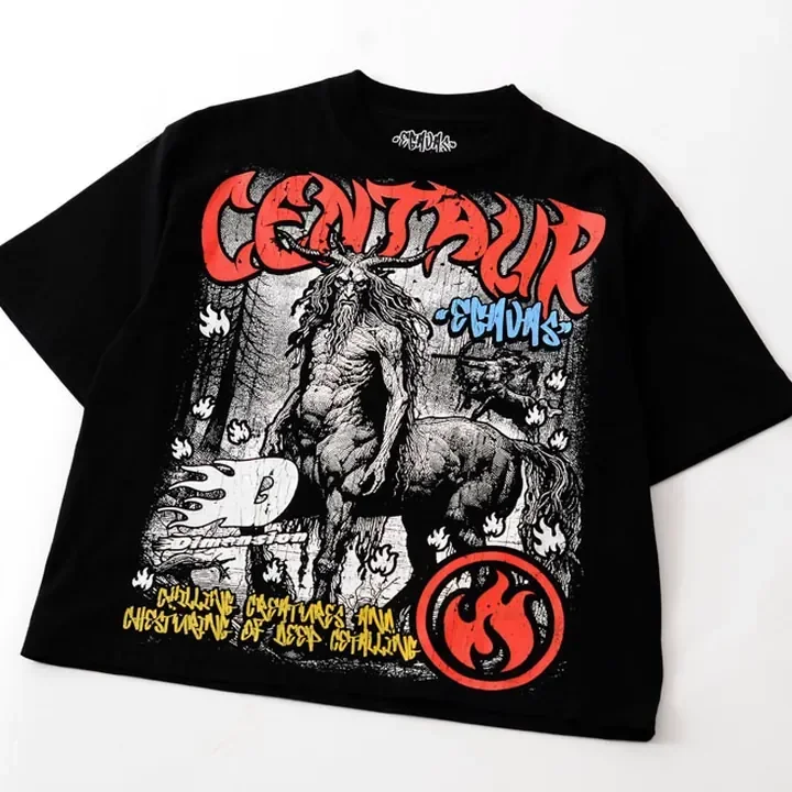 ตัวอย่างรายละเอียดงานสกรีน DTG บนเสื้อสีดำจาก Cottonique DTG