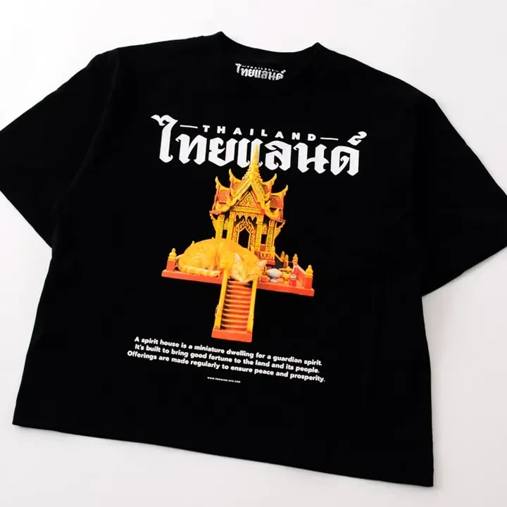 ตัวอย่างรายละเอียดงานสกรีน DTG บนเสื้อสีดำจาก Cottonique DTG