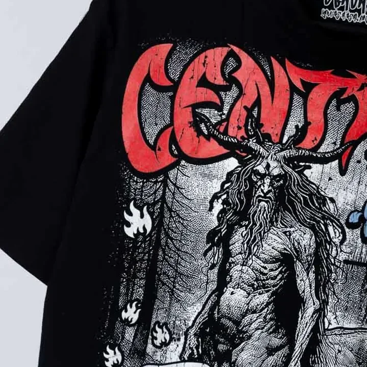 ตัวอย่างรายละเอียดงานสกรีน DTG บนเสื้อสีดำจาก Cottonique DTG