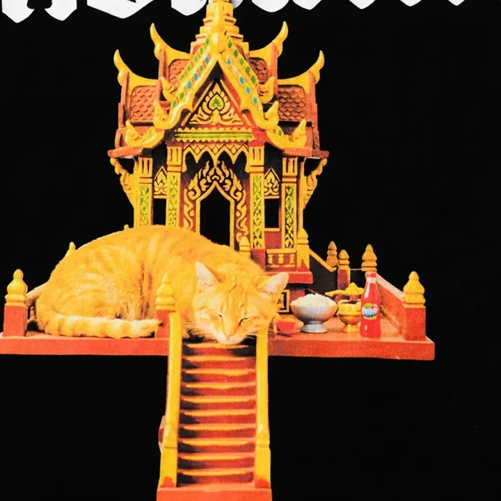 ตัวอย่างรายละเอียดงานสกรีน DTG บนเสื้อสีดำจาก Cottonique DTG
